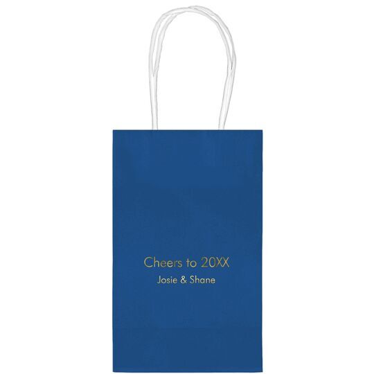 Your Choice of Text Medium Twisted Handled Bags